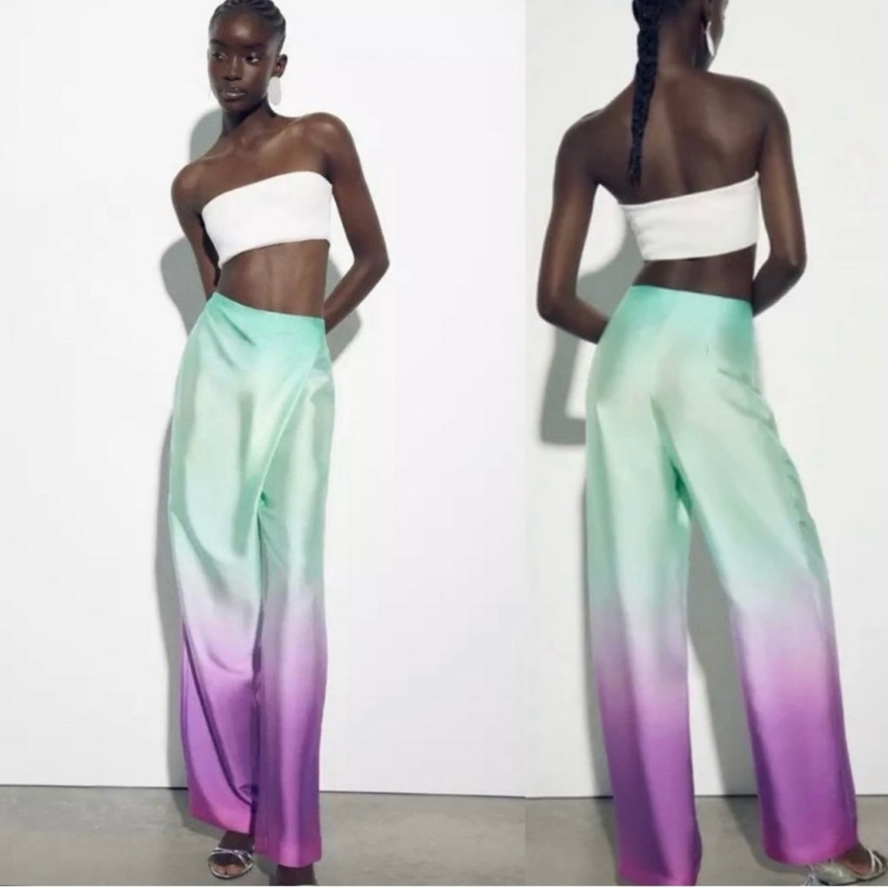 ZARA | Satin Ombré Shift Pants